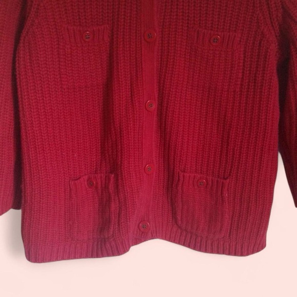 Old Navy Red Green Buttons Christmas Cardigan - Picture 4 of 5